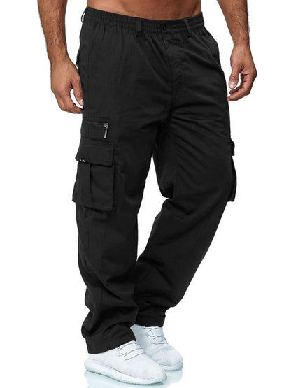 Men's Casual Multi-Pocket Loose Straight Cargo Pants - FashionistaDeal