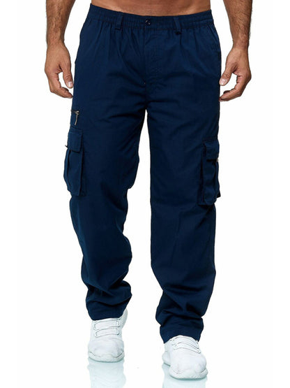 Men's Casual Multi-Pocket Loose Straight Cargo Pants - FashionistaDeal