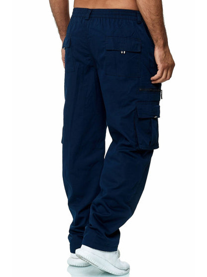 Men's Casual Multi-Pocket Loose Straight Cargo Pants - FashionistaDeal