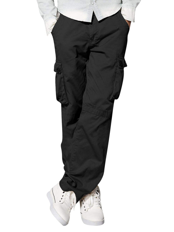 Men's multi-pocket loose casual straight cargo pants - FashionistaDeal