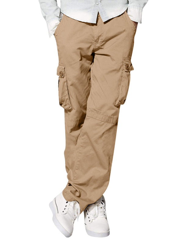 Men's multi-pocket loose casual straight cargo pants - FashionistaDeal