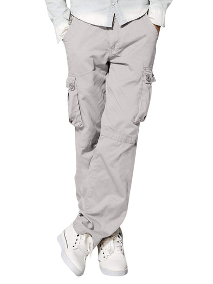 Men's multi-pocket loose casual straight cargo pants - FashionistaDeal