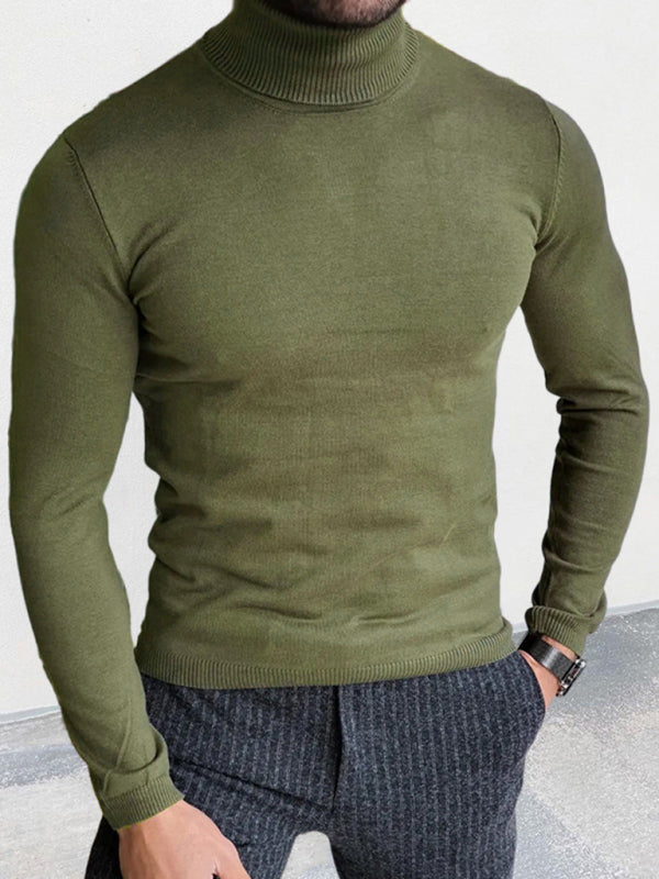 Men's new turtleneck sweater slim fit pullover bottoming sweater - FashionistaDeal