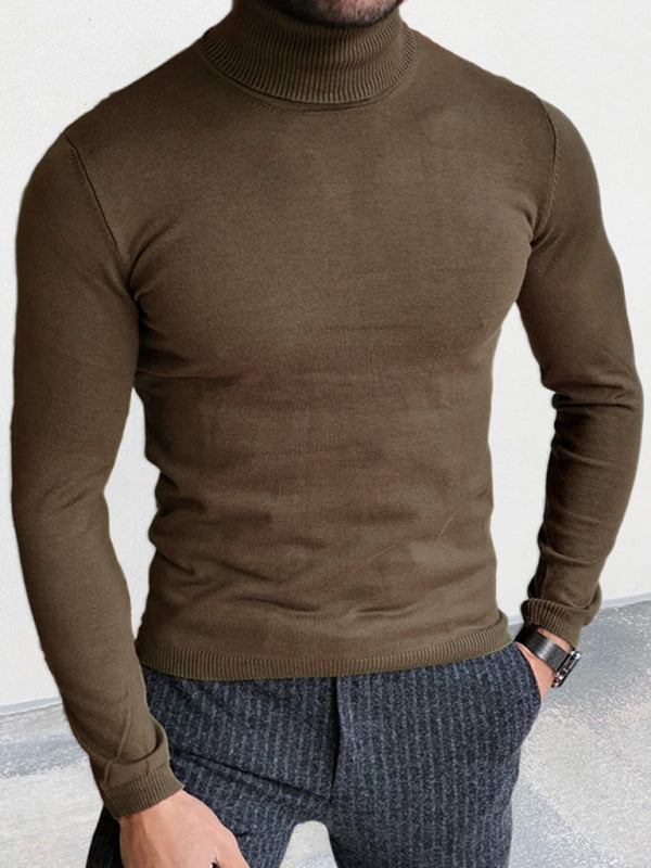 Men's new turtleneck sweater slim fit pullover bottoming sweater - FashionistaDeal