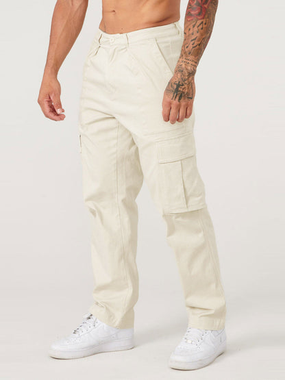 Men's spliced solid color casual sports loose overalls - FashionistaDeal