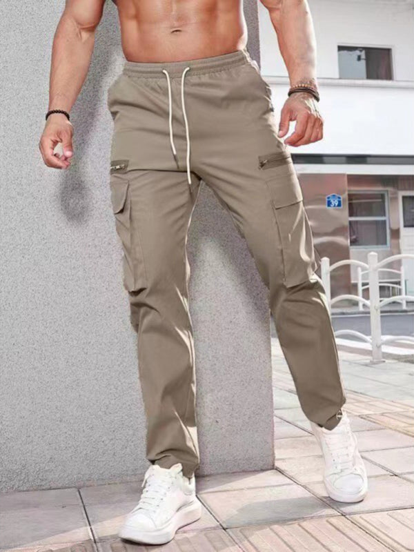 Men's fashionable casual sports zipper decorative overalls - FashionistaDeal