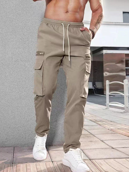 Men's fashionable casual sports zipper decorative overalls - FashionistaDeal