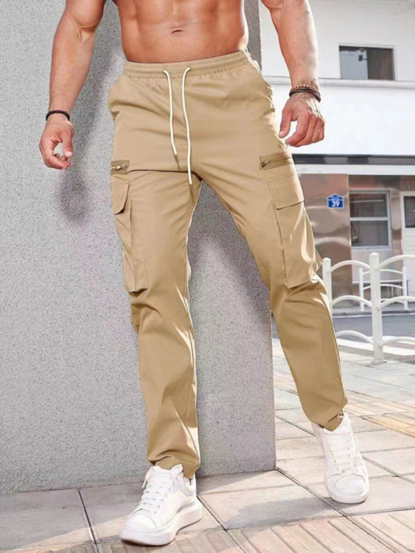 Men's fashionable casual sports zipper decorative overalls - FashionistaDeal