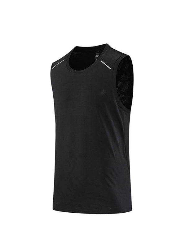 Men's loose round neck breathable and quick-drying running sports vest - FashionistaDeal