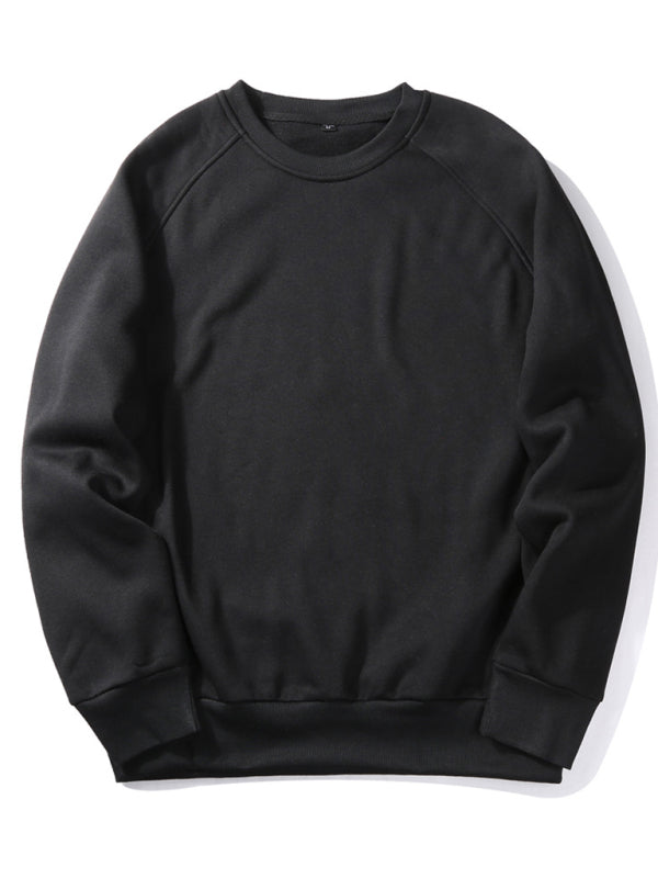 Men's casual raglan sleeve crew neck sweatshirt - FashionistaDeal