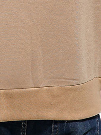 Men's casual raglan sleeve crew neck sweatshirt - FashionistaDeal