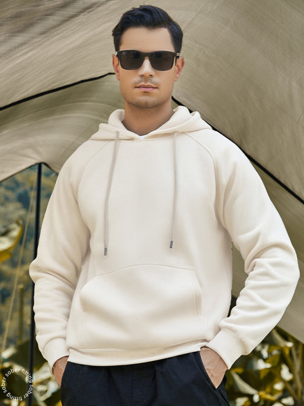 Men's casual solid color fashion hooded sweatshirt - FashionistaDeal