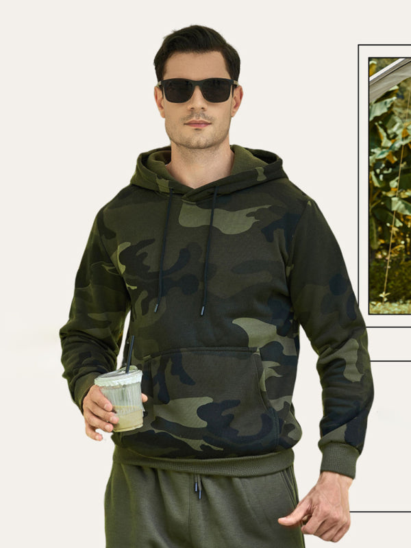 Men's casual camouflage print fashion hooded sweatshirt - FashionistaDeal