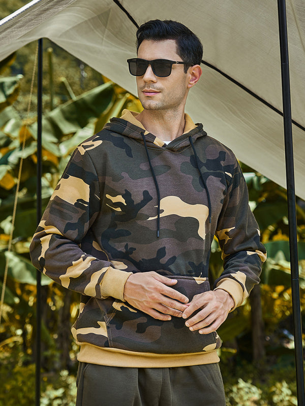 Men's casual camouflage print fashion hooded sweatshirt - FashionistaDeal