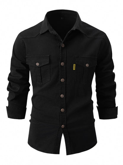 Men's Casual Fashion Business Long Sleeve Shirt