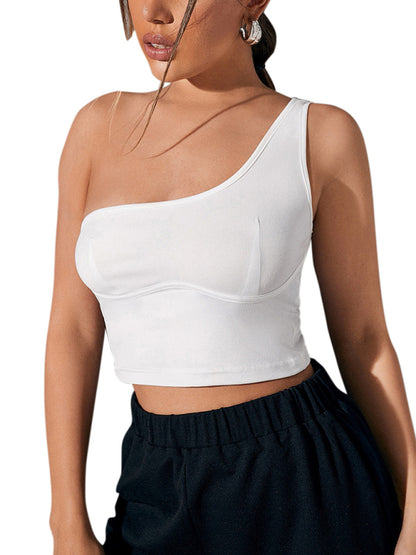 Women's shoulder strap navel sexy backless vest tops - FashionistaDeal