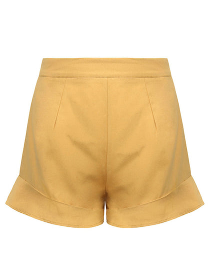 Women's lotus leaf edge loose casual shorts - FashionistaDeal