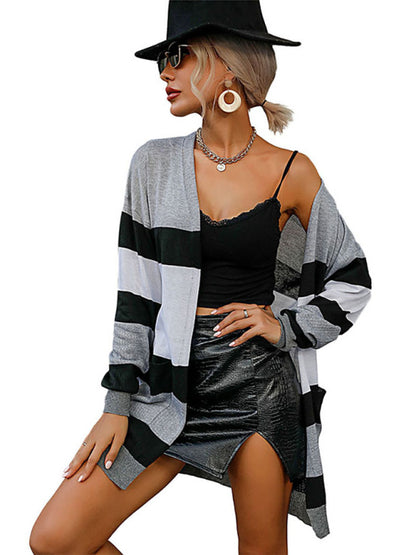 Women's Color Block Cardigan Sweater - FashionistaDeal