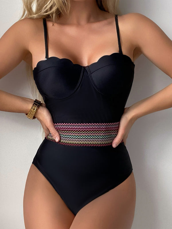 Women's Sexy Black Shell Shape One Piece swimwear - FashionistaDeal