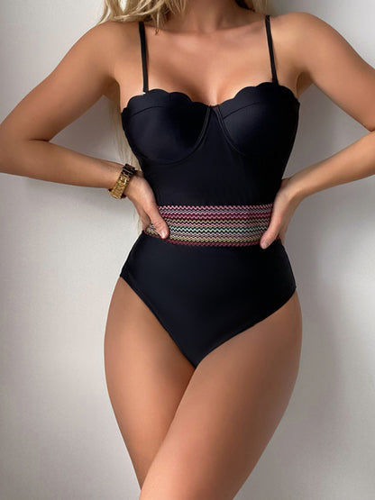 Women's Sexy Black Shell Shape One Piece swimwear - FashionistaDeal