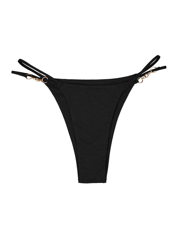 Women's metal chain thin belt T-shaped sexy panties - FashionistaDeal