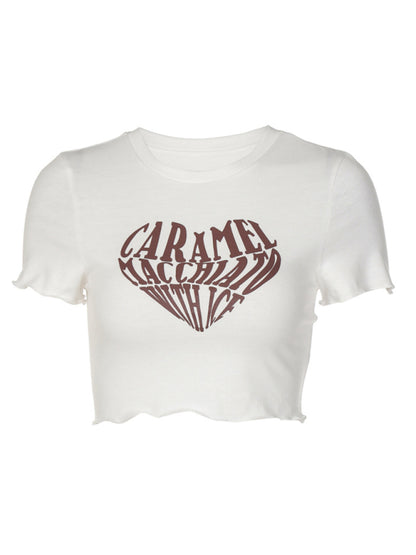 Women's Crop Short Sleeve Graphic Tee - FashionistaDeal