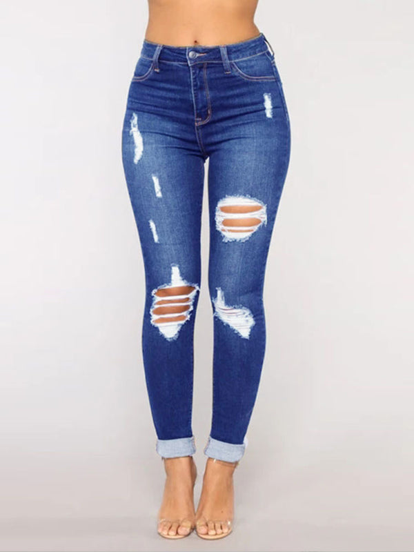 Women's Jagger Ripped Skinny Jeans - FashionistaDeal