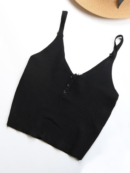 Women's Solid Color Free Throw Rib Crop Tank - FashionistaDeal