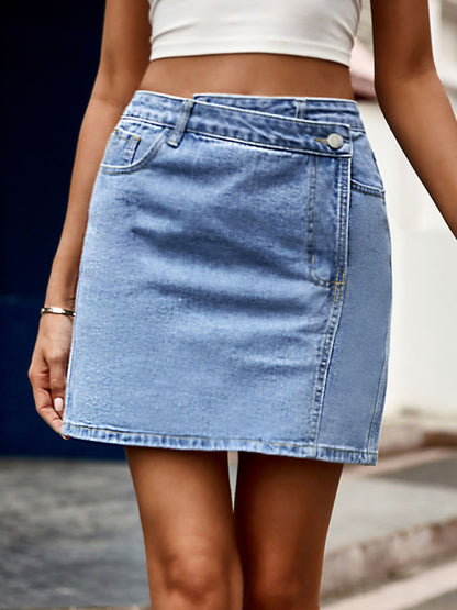 New Fashion Irregular Waist Design Denim Skirt Skirt - FashionistaDeal