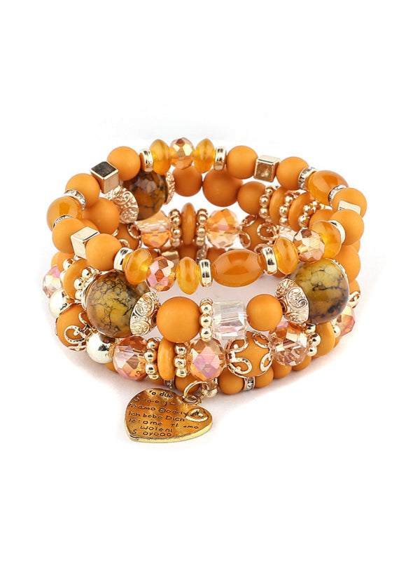 Bohemian Ethnic Multilayered Bracelet Crystal Beaded Women's Bracelet - FashionistaDeal