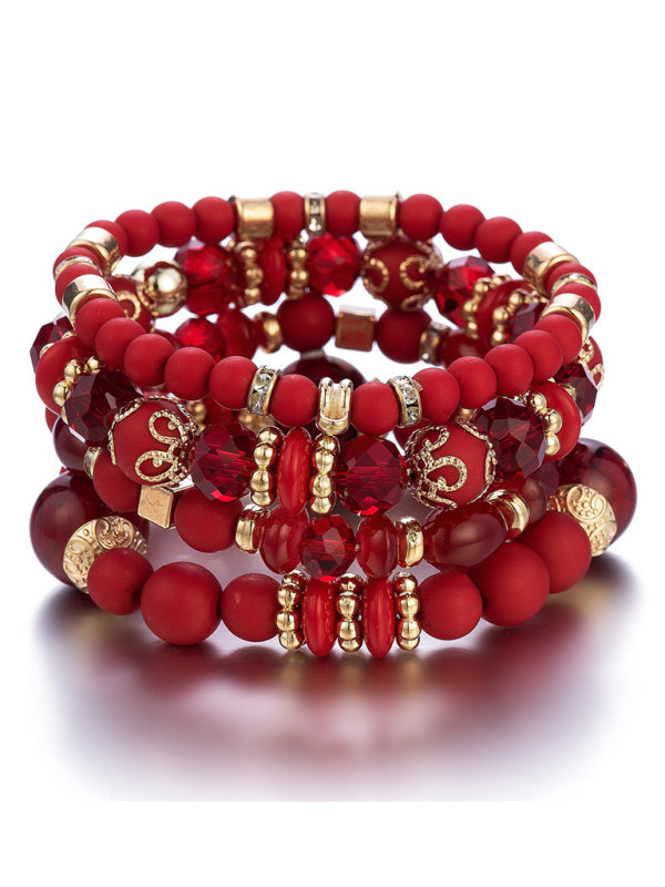 Bohemian Ethnic Multilayered Bracelet Crystal Beaded Women's Bracelet - FashionistaDeal