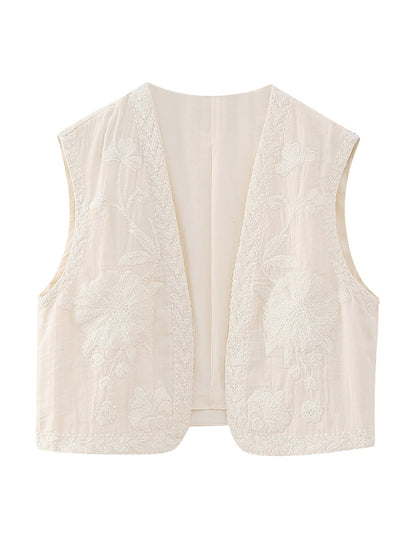 New Ladies Fashion Embroidered Cardigan Vest Vest - FashionistaDeal