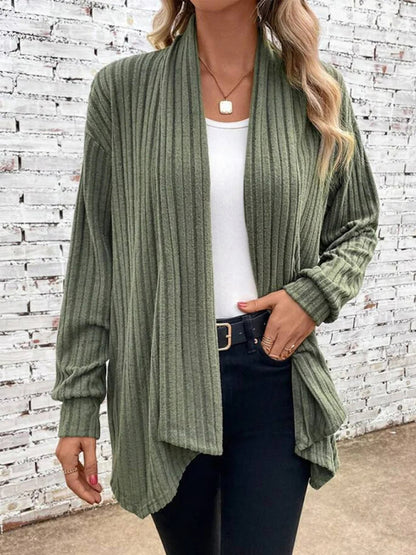 Long sleeve pit lapel loose cardigan jacket - FashionistaDeal