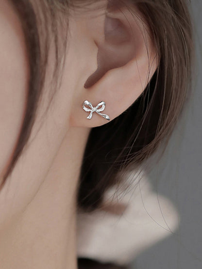 Retro bow earrings, elegant and high-end earrings, simple earrings for women - FashionistaDeal