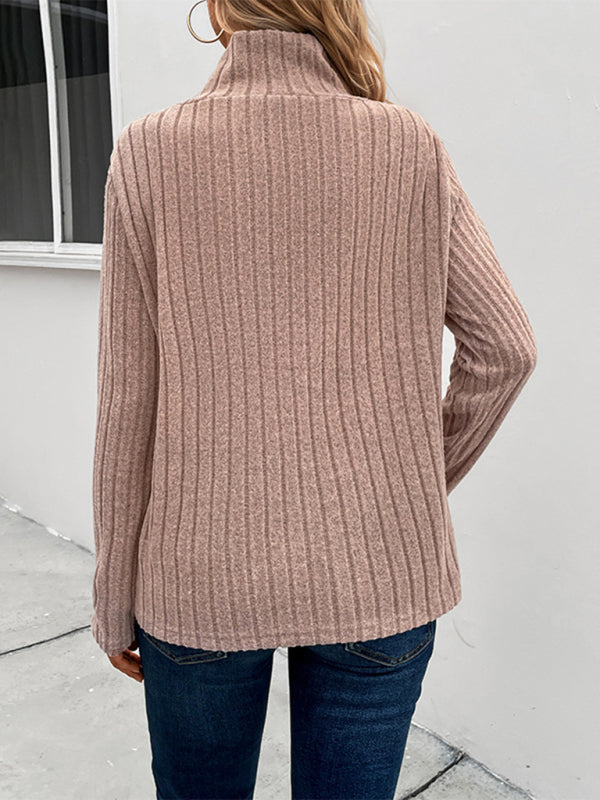 Women's long sleeve turtleneck sweater - FashionistaDeal