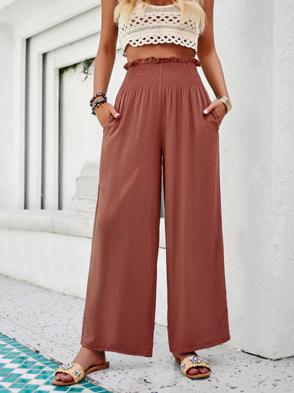 Women's new style casual solid color loose trousers - FashionistaDeal