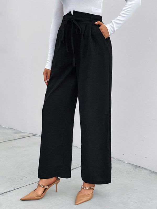 Women's elastic elastic loose wide leg long pants - FashionistaDeal