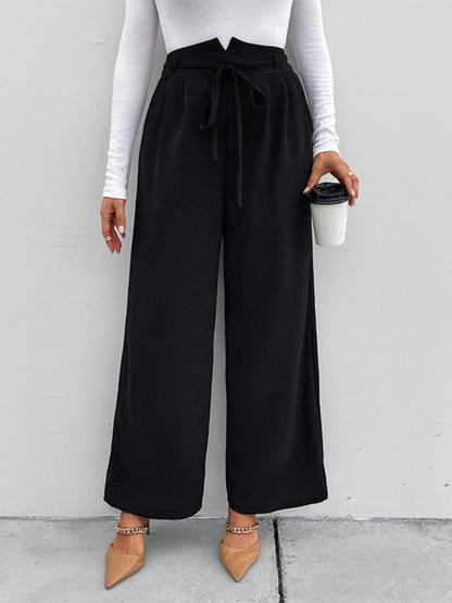 Women's elastic elastic loose wide leg long pants - FashionistaDeal