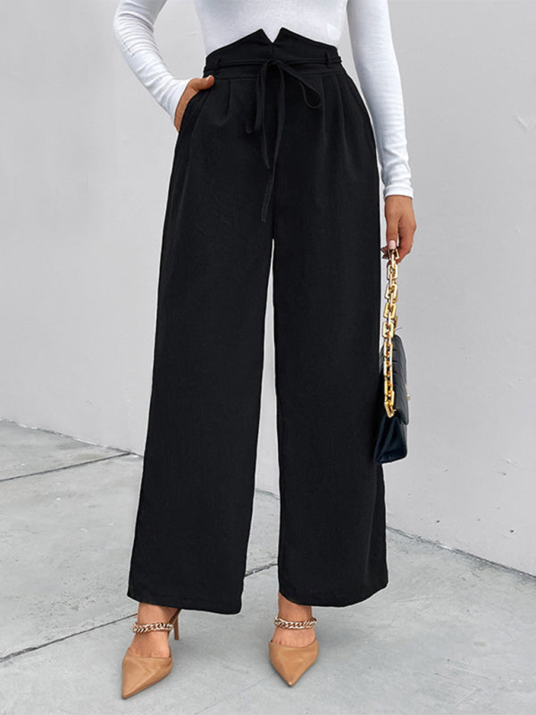 Women's elastic elastic loose wide leg long pants - FashionistaDeal