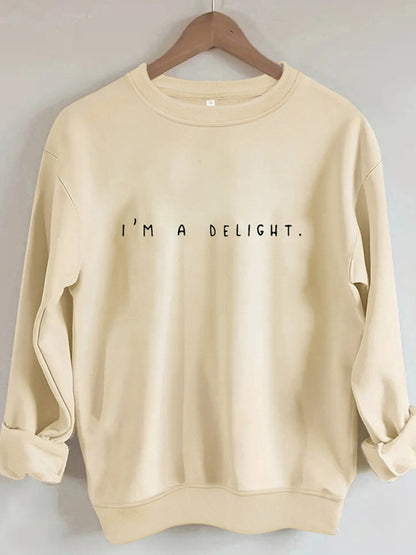 Women's letter print crew neck sweatshirt - FashionistaDeal