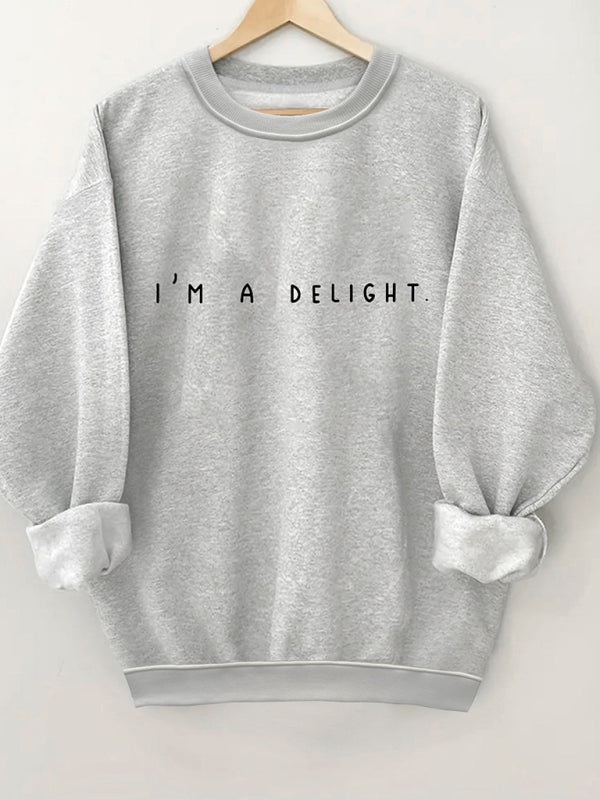 Women's letter print crew neck sweatshirt - FashionistaDeal