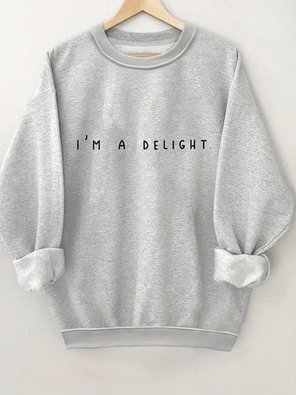 Women's letter print crew neck sweatshirt - FashionistaDeal