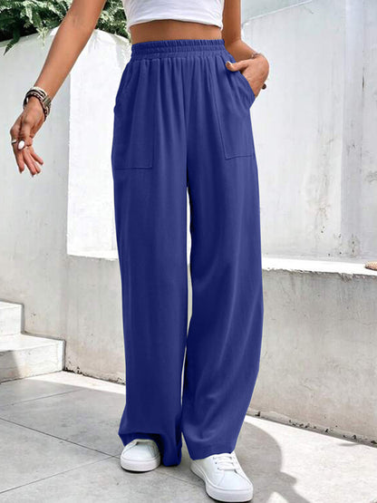 Women's mid-waist straight pants