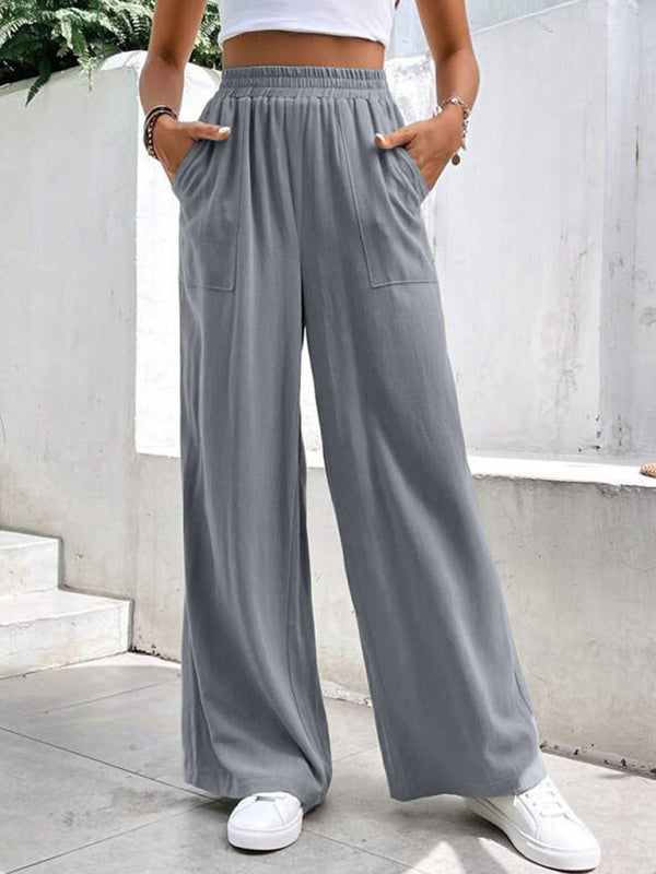 Women's mid-waist straight pants