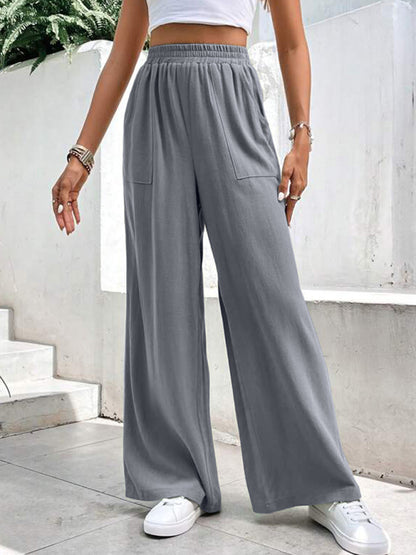 Women's mid-waist straight pants