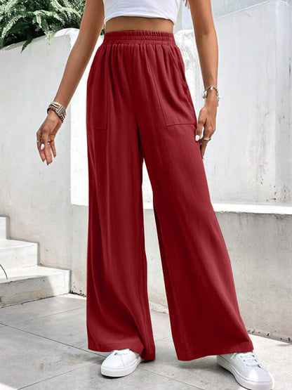 Women's mid-waist straight pants