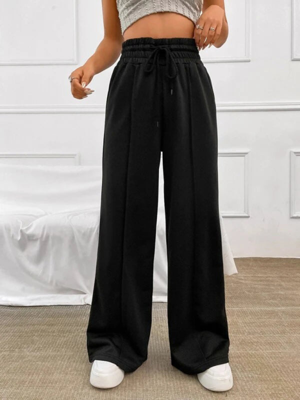 Women's straight leg loose sweatpants wide leg pants outdoor dance casual trousers