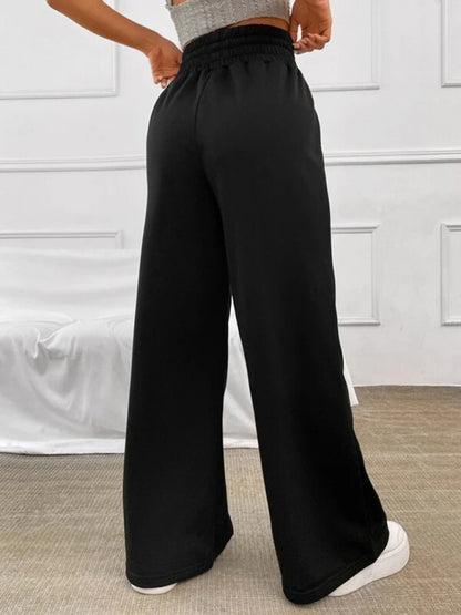 Women's straight leg loose sweatpants wide leg pants outdoor dance casual trousers