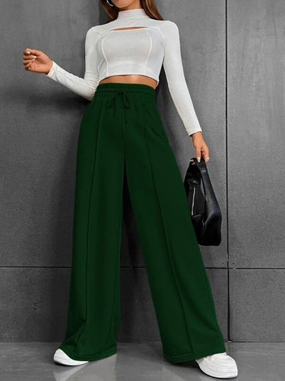 Women's straight leg loose sweatpants wide leg pants outdoor dance casual trousers