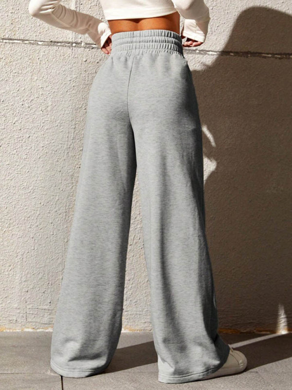 Women's straight leg loose sweatpants wide leg pants outdoor dance casual trousers